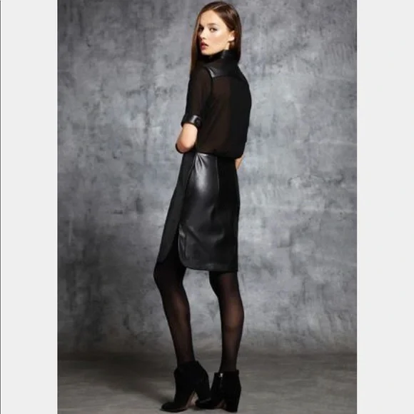 W118 by Walter Baker | Dresses | W18 By Walter Baker Sylvie Faux Leather  Dress Size Xs | Poshmark